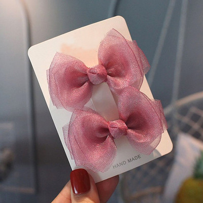 1 pár új hálós hajtűk Női Lányoknak Aranyos Bowknot Hajcsat Gyerekek Lófarok Clipek Napi parti Ajándékok Divatos Hajkiegészítők