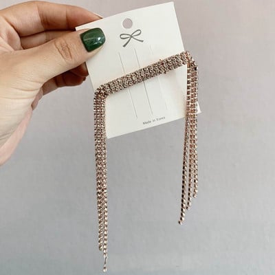 2021. Novi korejski Bling Bling Bling Shining Rhinestone Tassel Fairy Barrettes za žene Modni dodaci za kosu Kristalne kopče Ukosnice