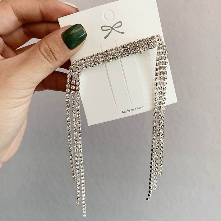 2021. Novi korejski Bling Bling Bling Shining Rhinestone Tassel Fairy Barrettes za žene Modni dodaci za kosu Kristalne kopče Ukosnice