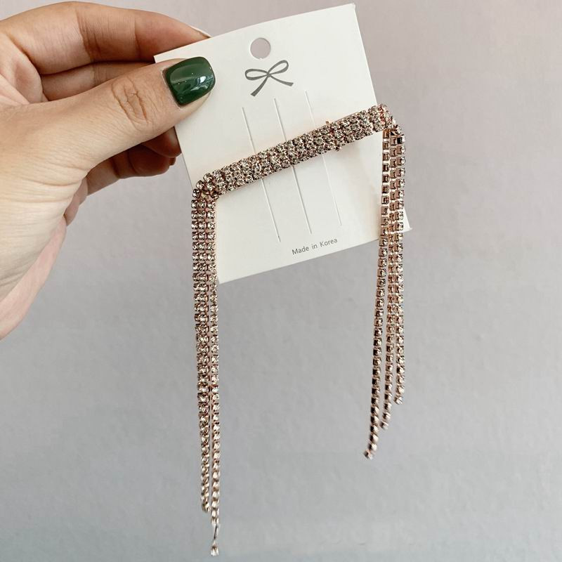 2021. Novi korejski Bling Bling Bling Shining Rhinestone Tassel Fairy Barrettes za žene Modni dodaci za kosu Kristalne kopče Ukosnice