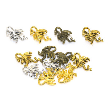 Χονδρική 16 τμχ 4 Χρώματα 3D Winged Dragon Charms Μεταλλικά μενταγιόν από κράμα για DIY κοσμήματα κατασκευής κολιέ Αξεσουάρ βραχιολιών