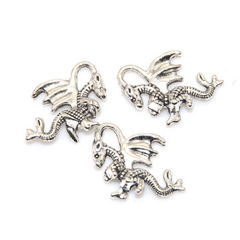 Χονδρική 16 τμχ 4 Χρώματα 3D Winged Dragon Charms Μεταλλικά μενταγιόν από κράμα για DIY κοσμήματα κατασκευής κολιέ Αξεσουάρ βραχιολιών