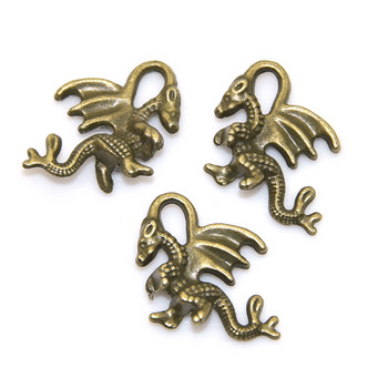 Χονδρική 16 τμχ 4 Χρώματα 3D Winged Dragon Charms Μεταλλικά μενταγιόν από κράμα για DIY κοσμήματα κατασκευής κολιέ Αξεσουάρ βραχιολιών