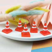 10 kom/pakiranje 3D prometno upozorenje, stožac, privjesak od smole, privjesak za DIY, naušnica, privjesak, ogrlica, pribor, izrada nakita