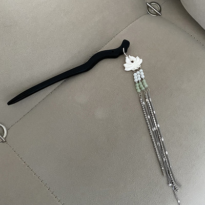 2022. Novi štapić za kosu Ukosnica Bijeli cvijet Duga kićanka Zelene perle Posuda za kosu Dodaci za kosu savijanje Drvena pokrivala za glavu za žene