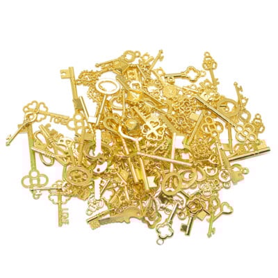 Veleprodaja starinskih višebojnih mješovitih malih ključeva, privjesaka od legure metala, privjesaka za DIY ručno izrađene narukvice, izradu pribora za nakit