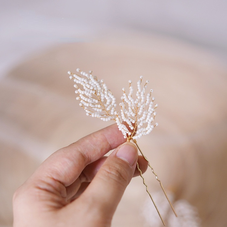 2 kom perle u obliku pera ukosnice za kosu vilica mladenka ukras za glavu vjenčani dodaci za kosu