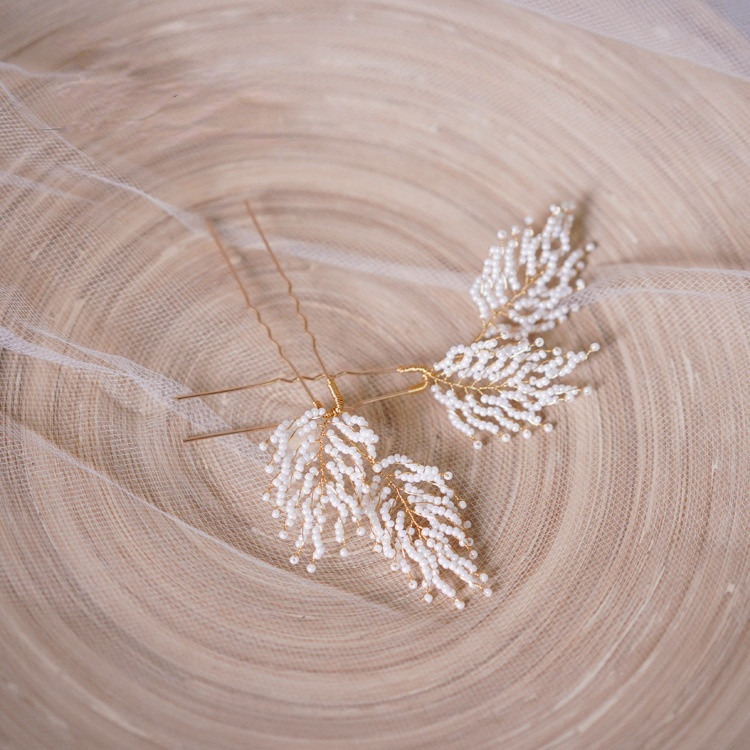 2 kom perle u obliku pera ukosnice za kosu vilica mladenka ukras za glavu vjenčani dodaci za kosu