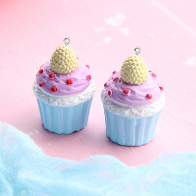 10 komada slatkih šalica u obliku srca jagode, smole, privjesaka za izradu nakita, privjesaka DIY privjesak, ogrlicu, naušnice, dodatke