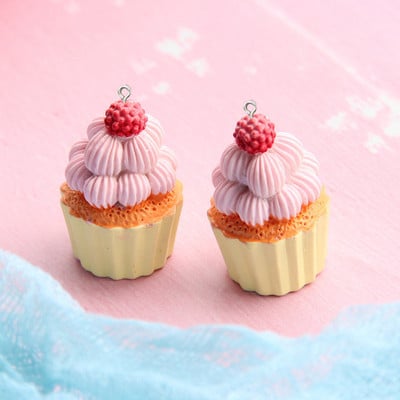 10 komada slatkih šalica u obliku srca jagode, smole, privjesaka za izradu nakita, privjesaka DIY privjesak, ogrlicu, naušnice, dodatke