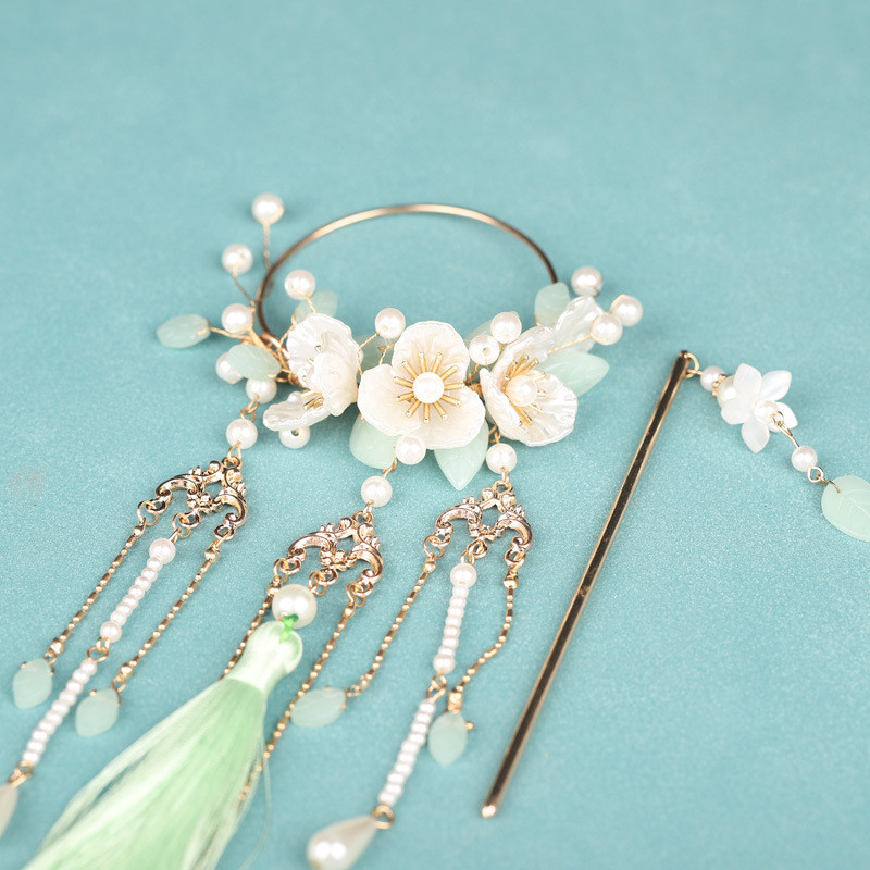 Retro Hanfu dodaci za kosu za žene Klasični estetski nježni ginkgo listovi prstena s umetnutim kopčama Jednostavni štapići za kosu kopče za kosu