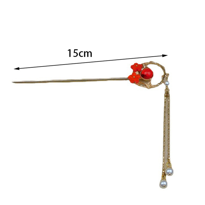 Metalni štapić za kosu Ženske ukosnice Štapići za jelo Kineski stil Ručno izrađena ukosnica Dodaci za pokrivala za glavu Svadbeni vjenčani nakit Pokloni ML