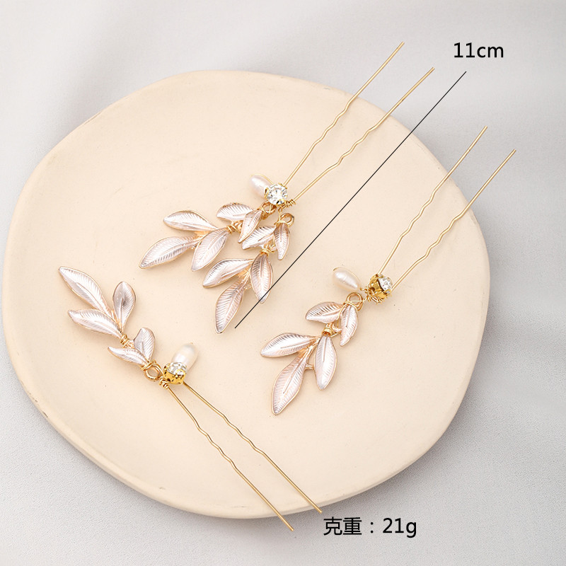 3 kom. Ukosnice za vjenčanje Tijara Slatkovodni biseri Zlatne kopče za kosu za mladenke Ukosnice sa vještačkim kamenčićima Ženski ukrasi za kosu Dodaci