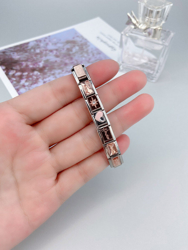 Hapiship divat Rózsa Apa Anya Nővér Szív Lány Olasz Charm Linkek Fit 9mm Karkötő rozsdamentes acél ékszer készítés DJ195