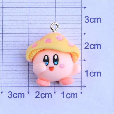 10Pcs Cartoon Mushroom Resin Charms Kawaii DIY Ogrlica Naušnica Narukvica Privjesak Dodaci za izradu nakita Telefon Dekoracija privjeska za ključeve