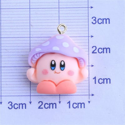 10Pcs Cartoon Mushroom Resin Charms Kawaii DIY Ogrlica Naušnica Narukvica Privjesak Dodaci za izradu nakita Telefon Dekoracija privjeska za ključeve