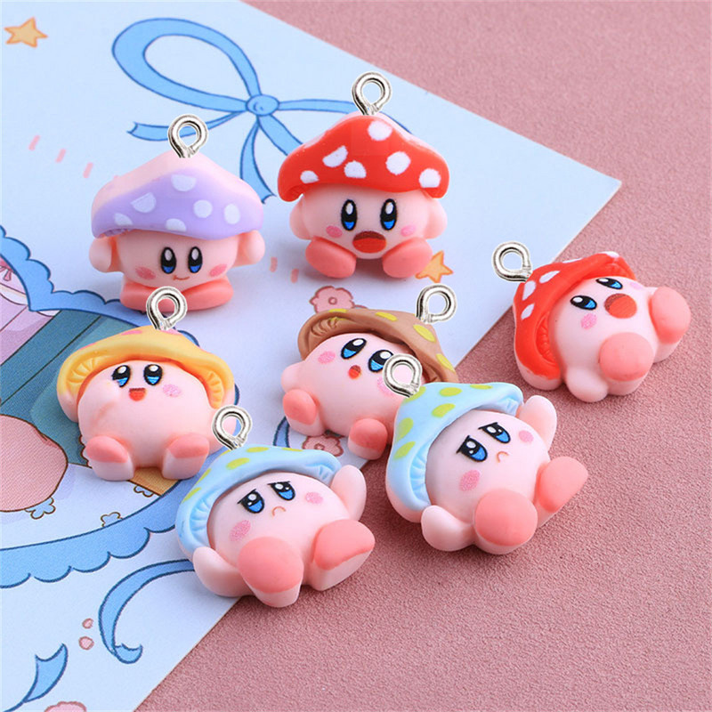 10Pcs Cartoon Mushroom Resin Charms Kawaii DIY Ogrlica Naušnica Narukvica Privjesak Dodaci za izradu nakita Telefon Dekoracija privjeska za ključeve
