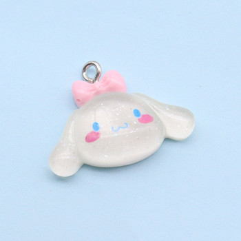 10 τμχ Cartoon Rabbit Dog Resin Animal Charms για σκουλαρίκια Βραχιόλια Προμήθειες κατασκευής κοσμημάτων DIY μενταγιόν χονδρική