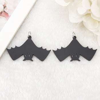 10 τμχ Halloween Charms Ακρυλικό μαύρο ρόπαλο κούφιο φέρετρο για σκουλαρίκι Κρεμαστό κολιέ με μπρελόκ