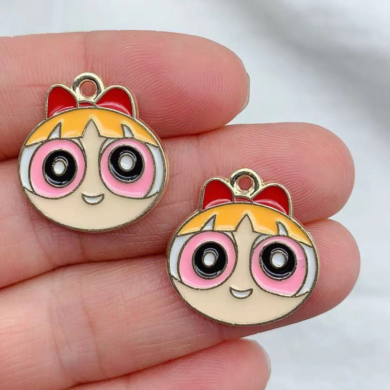 10 komada emajl Djevojke Alloy Drop Oil DIY Jewelry Dodaci Japanski crtić Anime Slatka Q verzija Privjesak Ogrlica Pribor