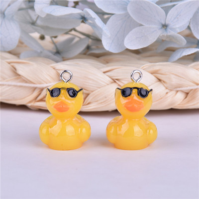 10 bucăți/pachet Rață galbenă, pentru băiat și fată, farmece din rășină de rață pentru realizarea de bijuterii pentru cercei DIY
