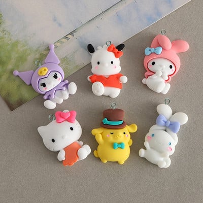 10 kom/pak Kawaii Crtić Anime Slatki privjesci od smole za naušnice Privjesak za ključeve DIY modni dodaci za nakit Slatki privjesci