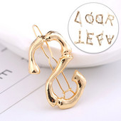 Γυναικεία μόδα AZ 26 γράμματα Κλιπ μαλλιών μεταλλική γεωμετρία φουρκέτες για κορίτσια Gothic Barrettes Κάλυμμα κεφαλής Αξεσουάρ μαλλιών Χονδρική