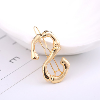 Γυναικεία μόδα AZ 26 γράμματα Κλιπ μαλλιών μεταλλική γεωμετρία φουρκέτες για κορίτσια Gothic Barrettes Κάλυμμα κεφαλής Αξεσουάρ μαλλιών Χονδρική