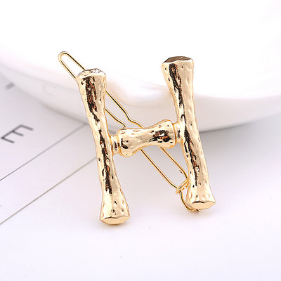 Γυναικεία μόδα AZ 26 γράμματα Κλιπ μαλλιών μεταλλική γεωμετρία φουρκέτες για κορίτσια Gothic Barrettes Κάλυμμα κεφαλής Αξεσουάρ μαλλιών Χονδρική