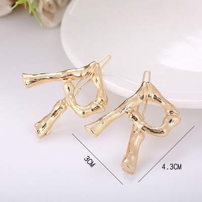 Γυναικεία μόδα AZ 26 γράμματα Κλιπ μαλλιών μεταλλική γεωμετρία φουρκέτες για κορίτσια Gothic Barrettes Κάλυμμα κεφαλής Αξεσουάρ μαλλιών Χονδρική