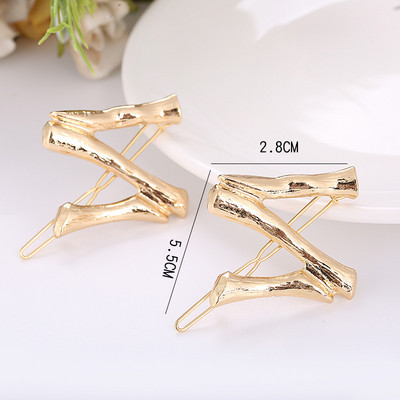 Γυναικεία μόδα AZ 26 γράμματα Κλιπ μαλλιών μεταλλική γεωμετρία φουρκέτες για κορίτσια Gothic Barrettes Κάλυμμα κεφαλής Αξεσουάρ μαλλιών Χονδρική