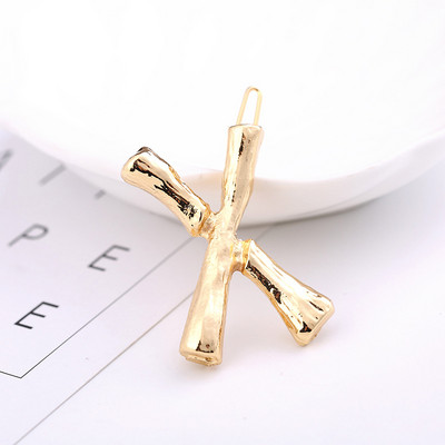 Γυναικεία μόδα AZ 26 γράμματα Κλιπ μαλλιών μεταλλική γεωμετρία φουρκέτες για κορίτσια Gothic Barrettes Κάλυμμα κεφαλής Αξεσουάρ μαλλιών Χονδρική