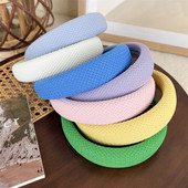 Ženski obruč za kosu Traka za kosu Čvrsta traka za glavu tkana spužvom Široko podstavljeno pokrivalo za djevojčice Chic gumica za kosu Pokrivalo za kosu Dodaci za kosu