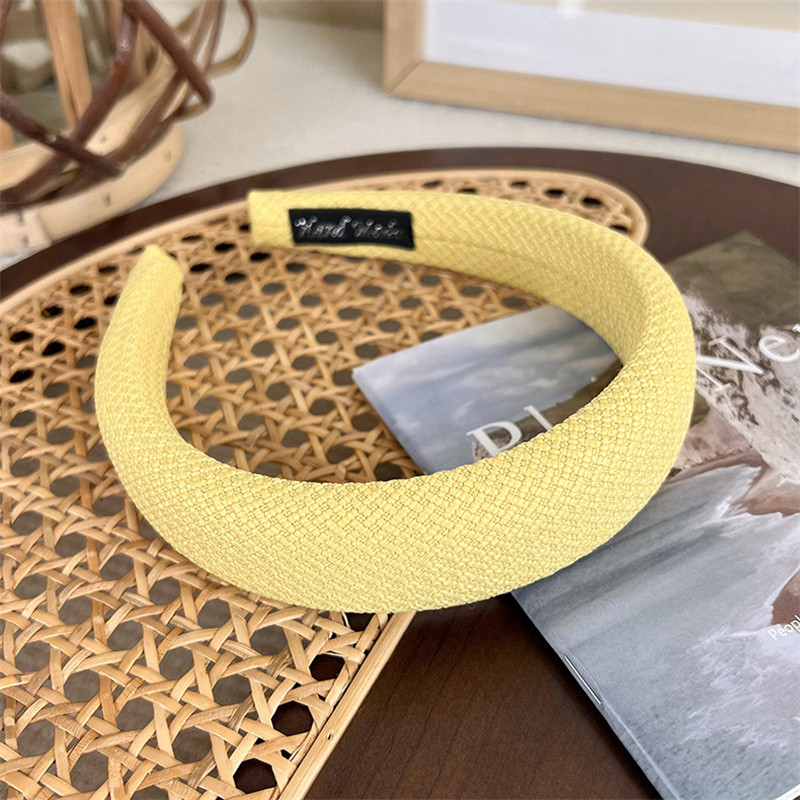 Ženski obruč za kosu Traka za kosu Čvrsta traka za glavu tkana spužvom Široko podstavljeno pokrivalo za djevojčice Chic gumica za kosu Pokrivalo za kosu Dodaci za kosu