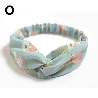 Traka za glavu sa slatkim cvjetnim otiskom Ženske nove elastične trake za kosu Ručno izrađeni šifonski turban Marama za kosu Dodatak za kosu