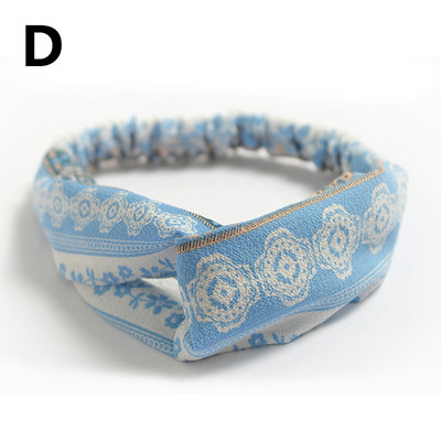 Traka za glavu sa slatkim cvjetnim otiskom Ženske nove elastične trake za kosu Ručno izrađeni šifonski turban Marama za kosu Dodatak za kosu