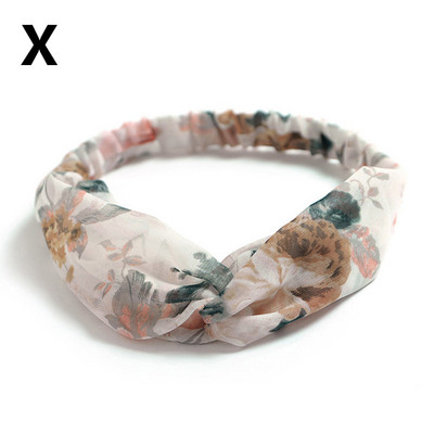 Traka za glavu sa slatkim cvjetnim otiskom Ženske nove elastične trake za kosu Ručno izrađeni šifonski turban Marama za kosu Dodatak za kosu