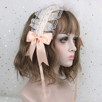 Прекрасен сладък обръч за коса Аниме Maid Cosplay лента за глава Lolita Lace Flower Headwear Аксесоар за коса Направи си сам Ръчно изработена за момичета Подарък 2022 г.