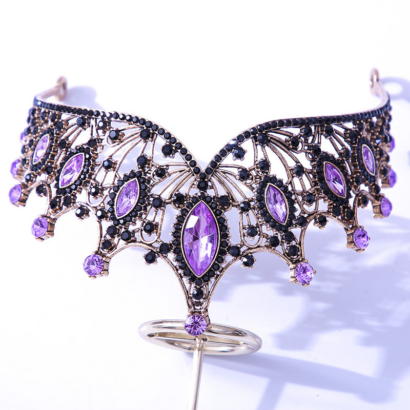 KMVEXO, 17 culori, baroc, vintage, prințesă, regina, coroană de mireasă, tiara de cristal pentru femei, petrecere, accesorii pentru rochie de păr, bijuterii