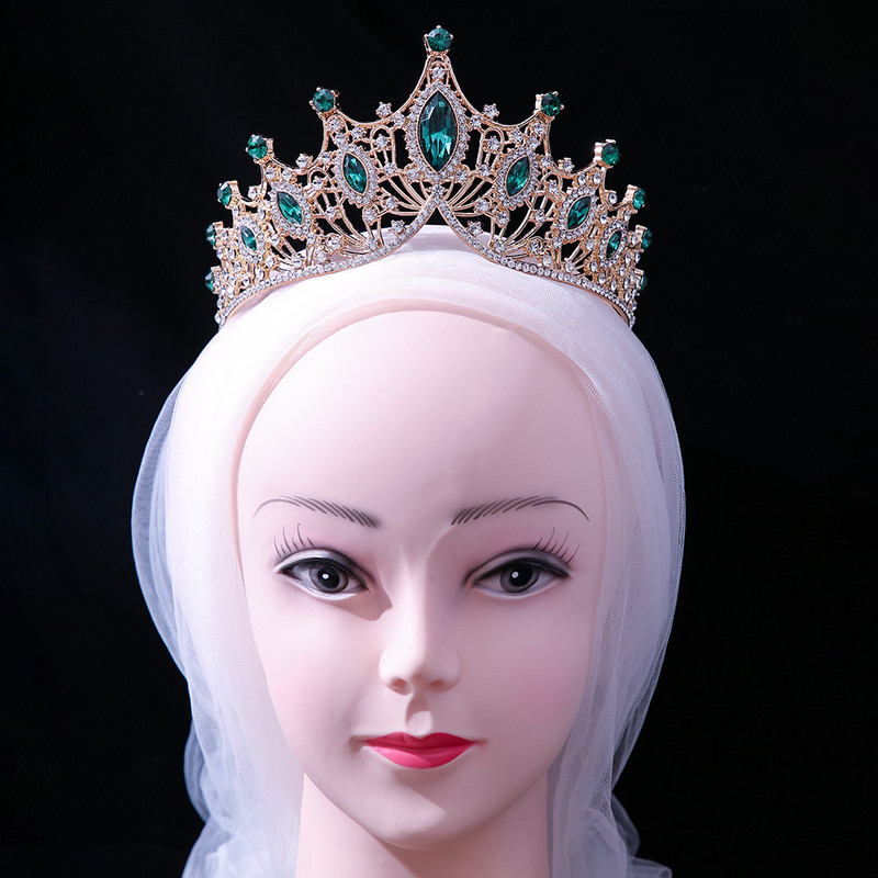 KMVEXO, 17 culori, baroc, vintage, prințesă, regina, coroană de mireasă, tiara de cristal pentru femei, petrecere, accesorii pentru rochie de păr, bijuterii