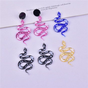 Μίγμα χρώματος 10 τμχ Moon Flower Snake Arcylic Charms for DIY Earring Design Design Jewelry