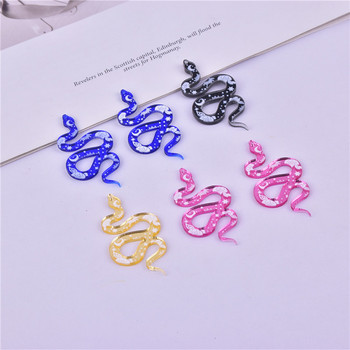 Μίγμα χρώματος 10 τμχ Moon Flower Snake Arcylic Charms for DIY Earring Design Design Jewelry