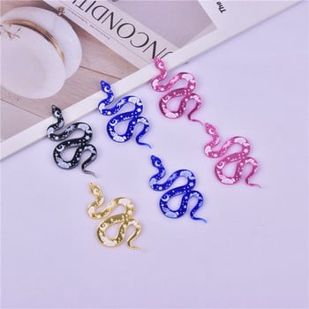 Μίγμα χρώματος 10 τμχ Moon Flower Snake Arcylic Charms for DIY Earring Design Design Jewelry