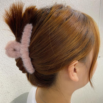 Корейски жени Момичета Сладки цветни меки плюшени нокти за коса Сладък държач за коса Лента за глава Шнола за коса Фиби Модни аксесоари за коса