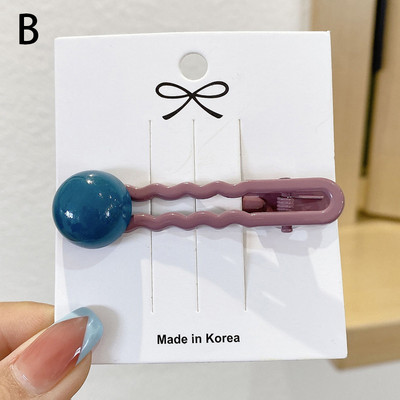 Agrafe de păr noi pentru femei, de culoare bomboană, agrafă pentru gură de rață, agrafe drăguțe, agrafe pentru breton, accesorii de păr la modă.