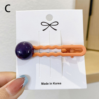 Agrafe de păr noi pentru femei, de culoare bomboană, agrafă pentru gură de rață, agrafe drăguțe, agrafe pentru breton, accesorii de păr la modă.