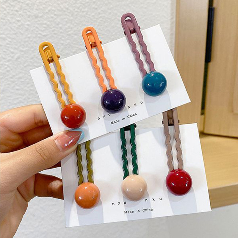 Agrafe de păr noi pentru femei, de culoare bomboană, agrafă pentru gură de rață, agrafe drăguțe, agrafe pentru breton, accesorii de păr la modă.