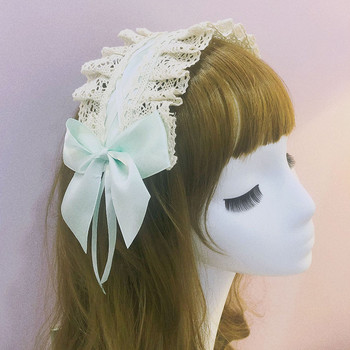 Прекрасна сладка лента за глава Аниме Maid Cosplay лента за коса Lolita Lace Flower Headwear Аксесоари за коса Ръчно изработени за момичета Подарък