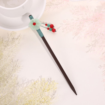 Модни пръчици за коса в китайски стил Винтидж дървени пръчици с цветя Дамски фиби Щипки за коса Сватбени бижута за коса Аксесоари