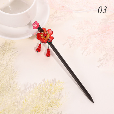 Divat kínai stílusú hajrudak Vintage fa virág pálcika Női hajtűk Hajkapcsok Tűk Esküvői Haj Ékszer Kiegészítők